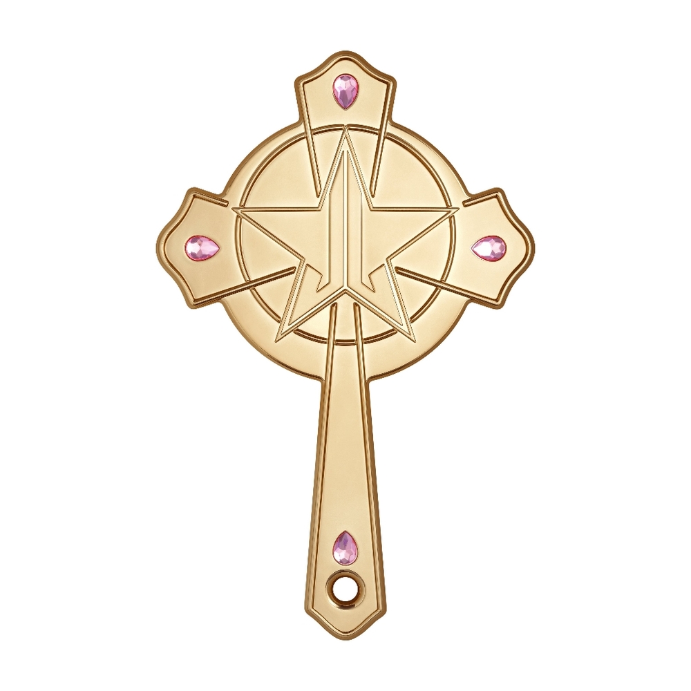 💕Jeffree Star, Pink Religion Cross Mirror, in Gold Chrome!